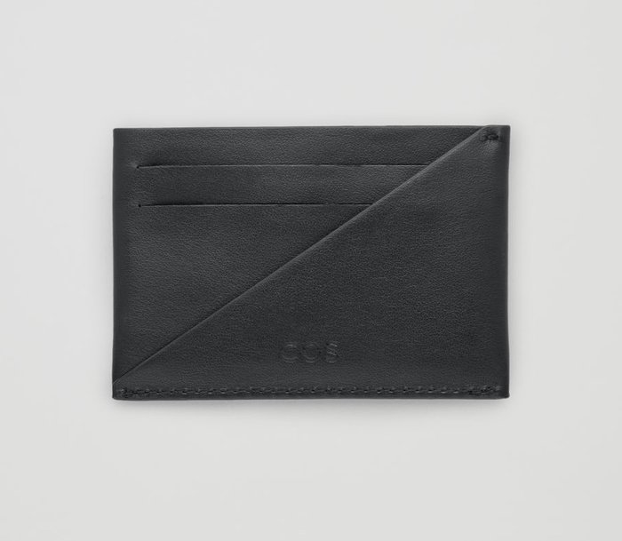 Black leather cardholder #133