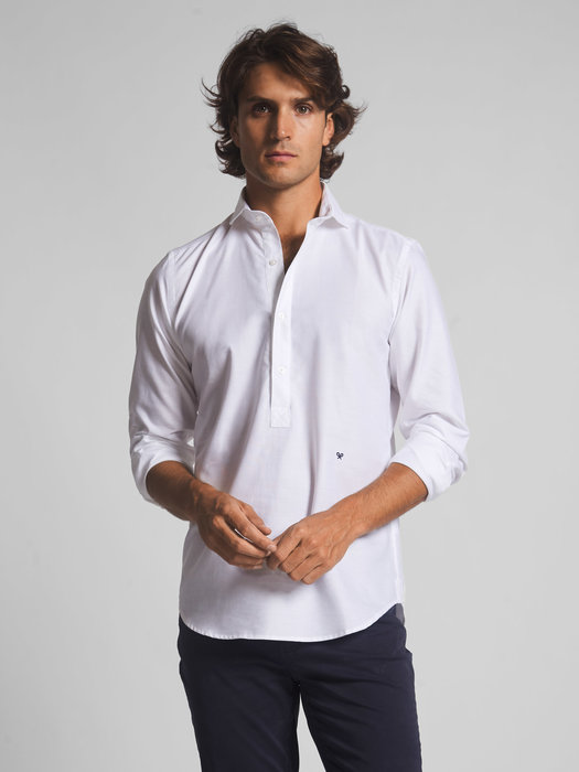 Neutral white classic polo shirt #168