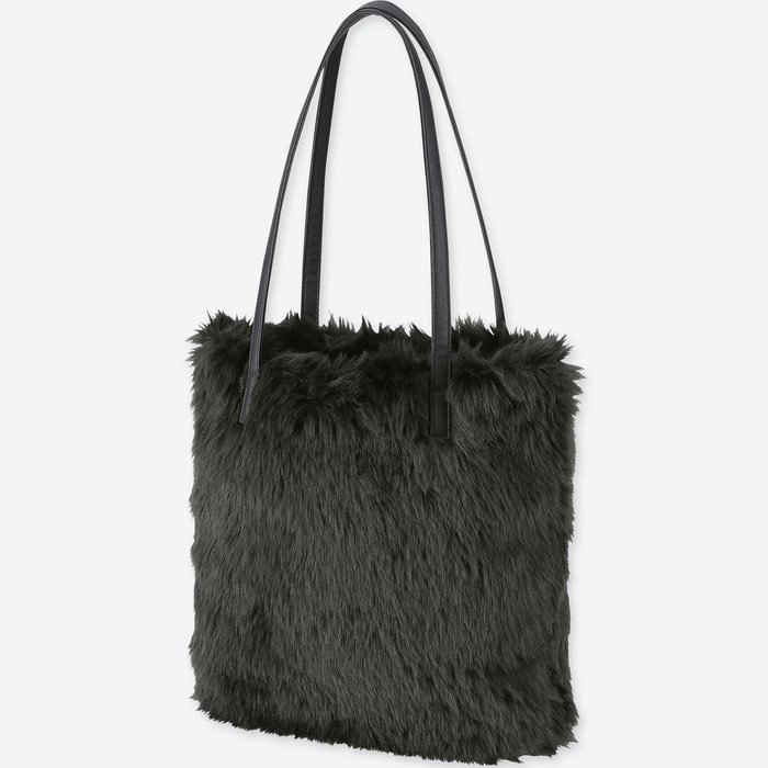 Faux shearling tote bag #95