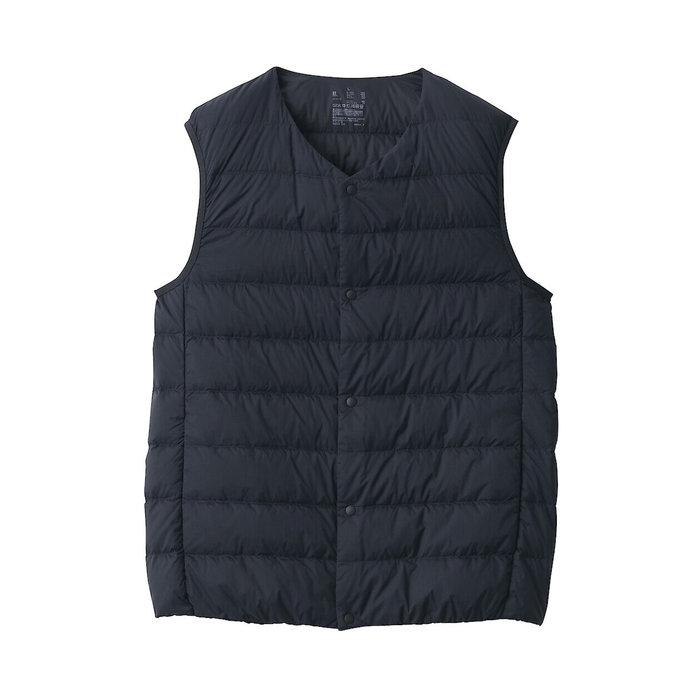 Men's Recycled Nylon Lightweight Collarless Down Gilet #225